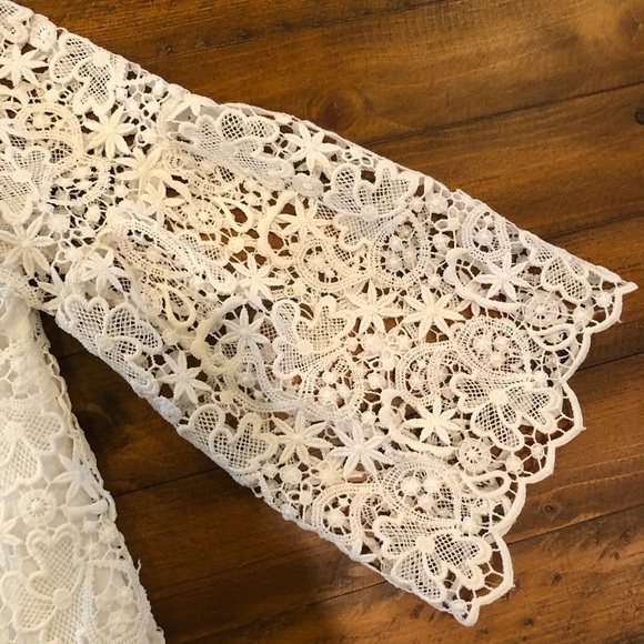 ZARA | Lace Flared Sleeve Top - Picture 4 of 12